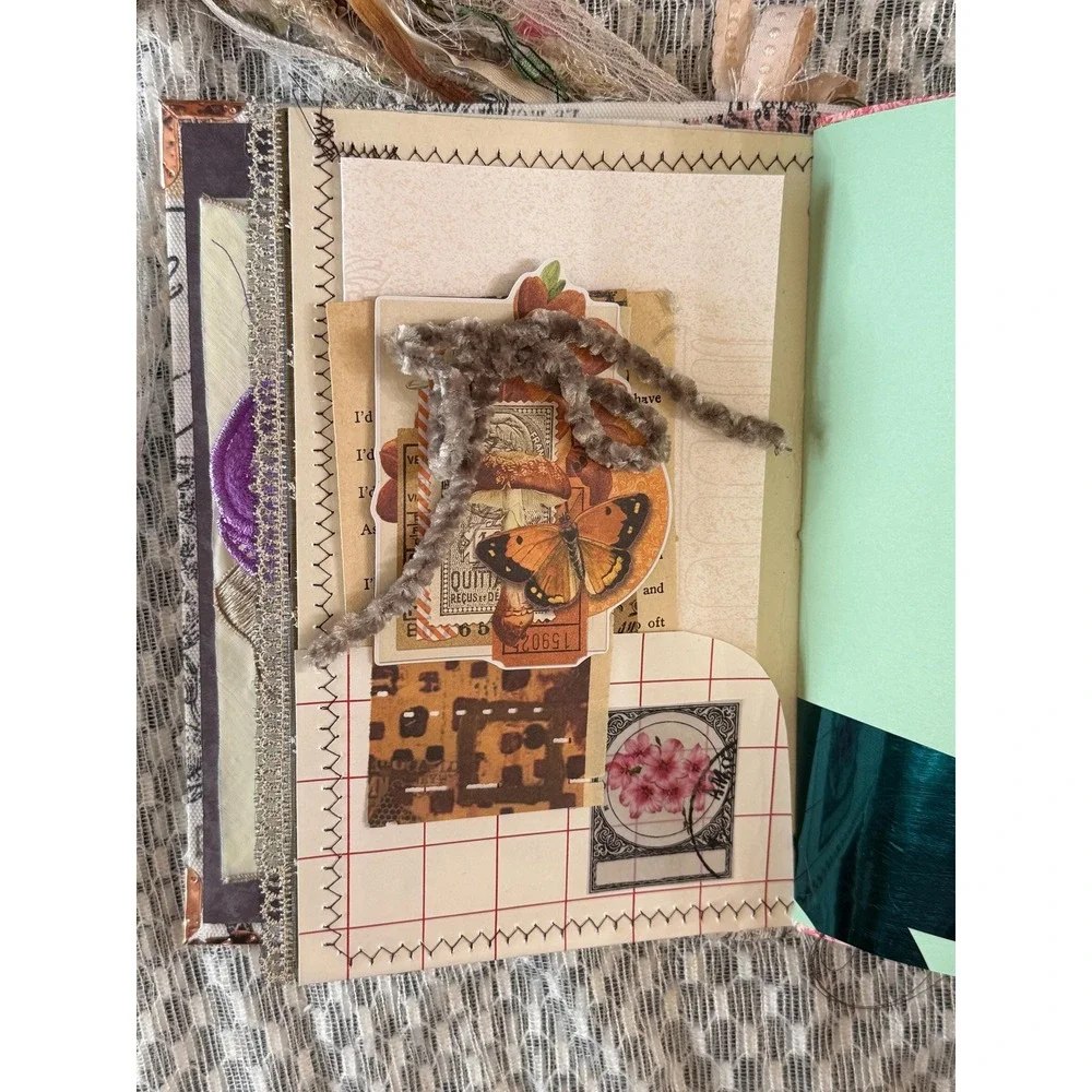 Vintage Cabinet Card Front & Applique Junk Journal
